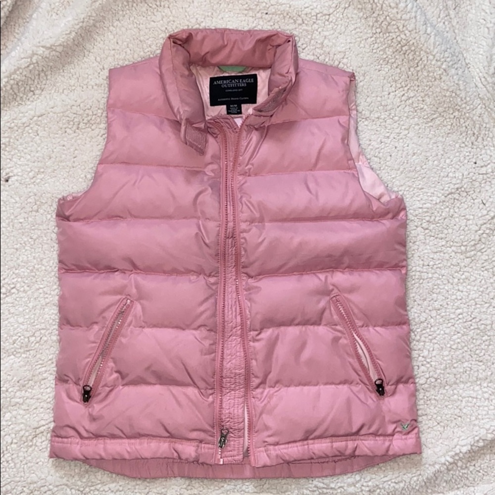 AE Sleeveless Pink Jacket